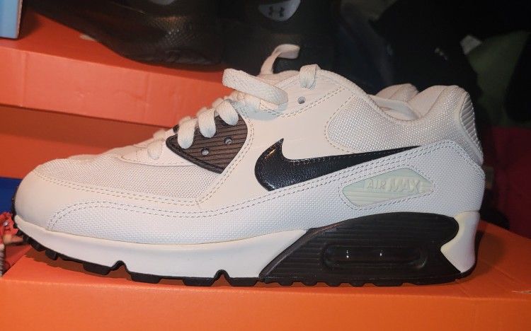 Women Air Max 90 Essential Running Nike Shoes White Black