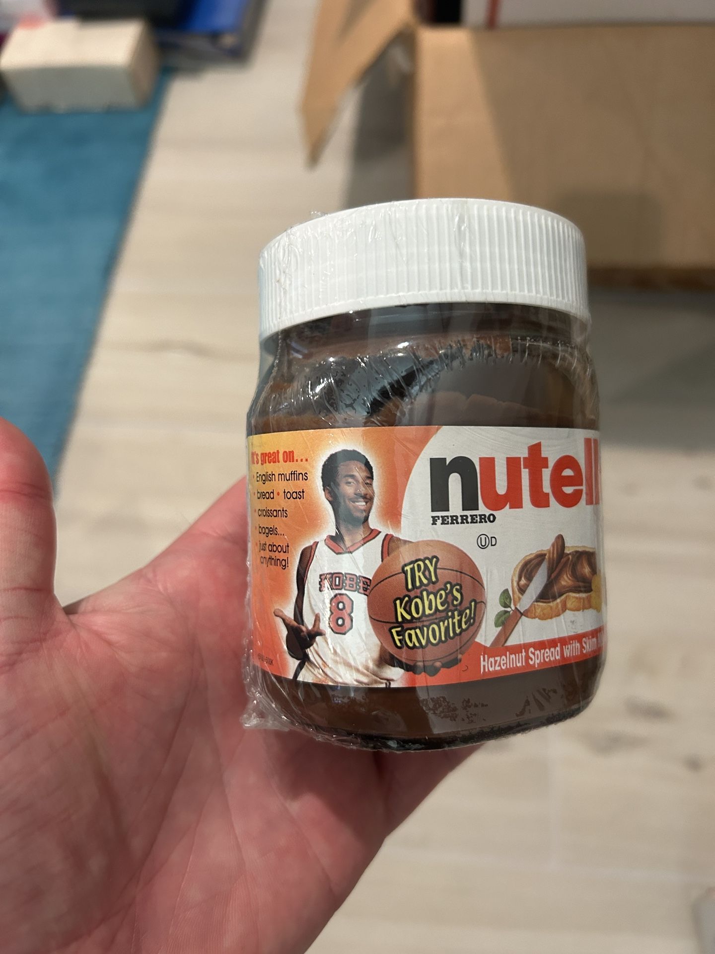 Kobe Bryant Sealed Nutella Jar . Exp Date 2003 . Pretty Hard To Find