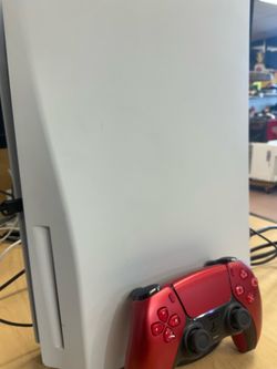 Ps5 with red controller