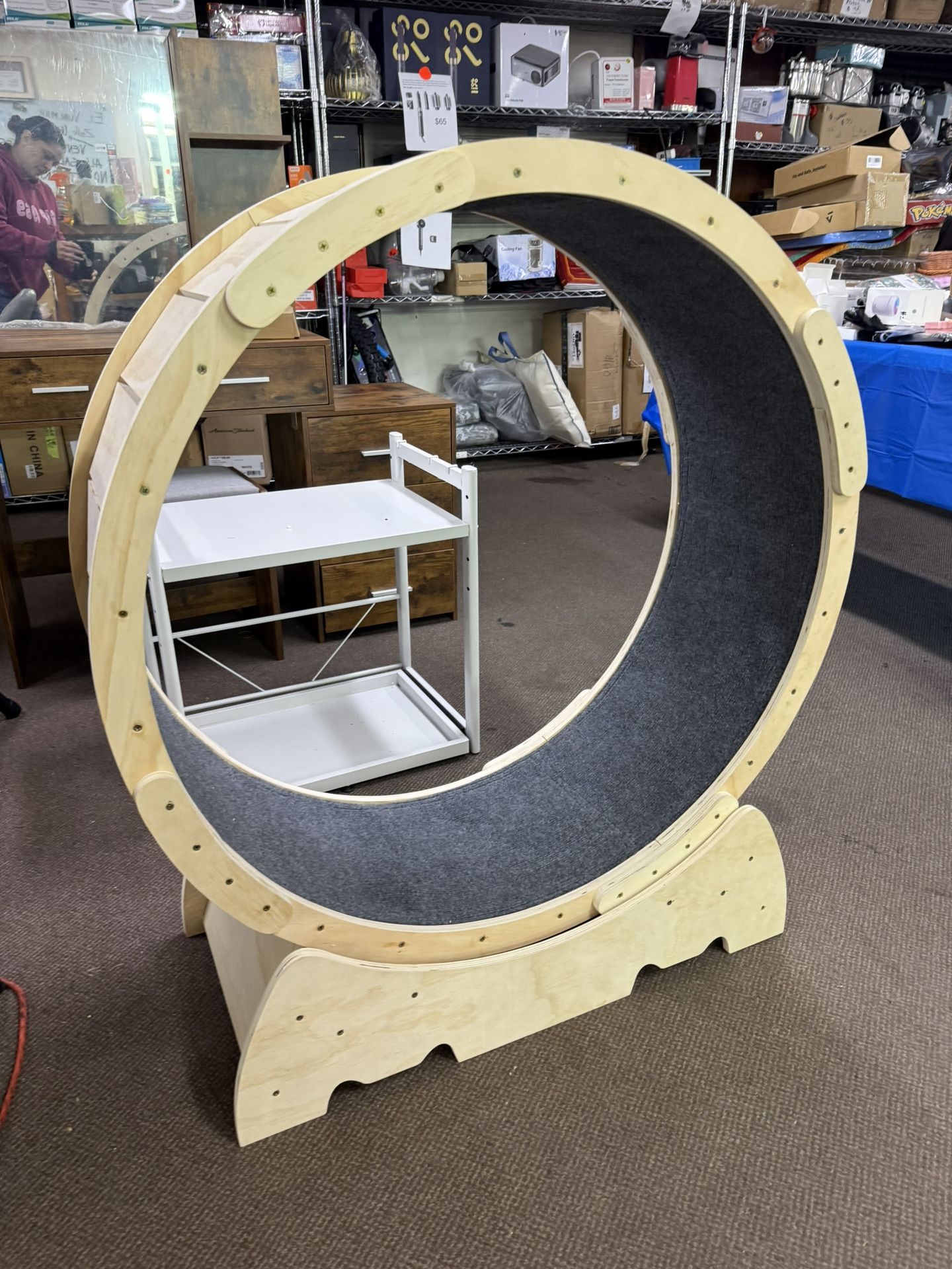 Pefilos 36" Large Cat Exercise Wheel, Cat Running Stylish Treadmill for Indoor Cats, Cat Toys Sturdy Quiet Lightweight,