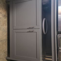Gray Pantry Cabinet