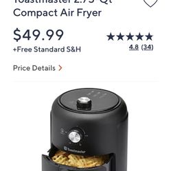Air Fryer Toastmaster New 