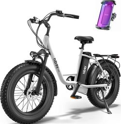 Hiboy EX6 20" Fat Tire Electric Bike for Adults, 500W Motor & 25 MPH Top Speed, 41-Mile Range, Removable 48V Battery, Shimano 7-Speed All-Terrain Ebik