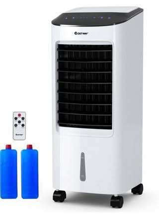 NEW COSTWAY Evaporative Cooler, Portable Air Cooler with LED Display, Remote Control, 7.5-Hour Timing Function, for Home & Office, Cooling & Humidific