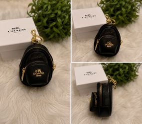 Black mini C KEYCHAIN BACKPACK