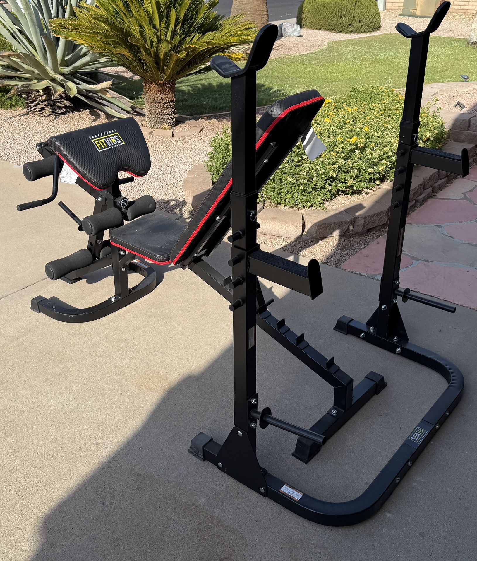 Like New Weight Bench And Squat Rack 