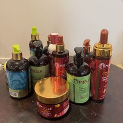 11pc Barely Used Mielle Hair Products