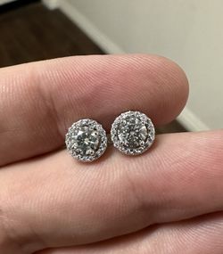 1.30ct Natural Moissanite Earrings In 18k Gold Over Silver