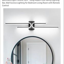 Black Bathroom, Vanity, Light Fixture .. Over Mirror