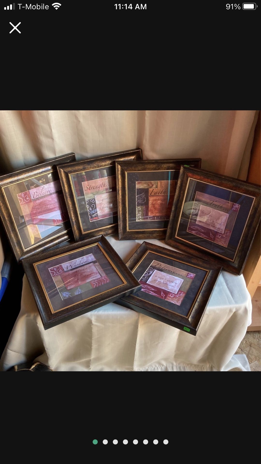 Inspirational Frames. 13” X 13”