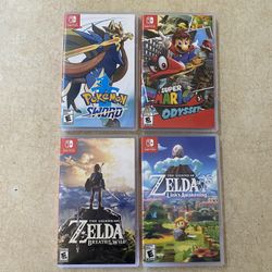 Zelda , Mario Odyssey, Pokemon Sword Games For Nintendo Switch