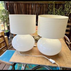 Mid century lamps pair