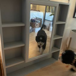 Cabinet With Mirror | Book Shelf | Storage Space 