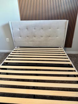 Queen Size Bed Frame - Zinus Athena Upholstered Bed Frame