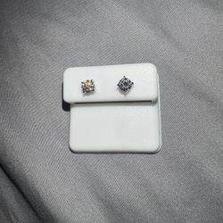 Diamonds  with Sterling Silver earrings 