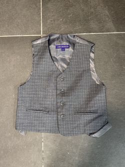 James Morgan Gray Plaid Suit Vest