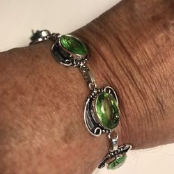 Peridot 925 Sterling Silver Bracelet