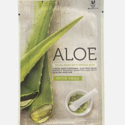 Miracle 24M ALOE facial mask With Whole ALOE Vera Leaves Extract- NEW