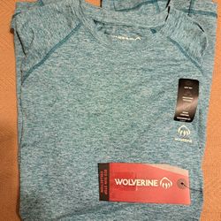 New Men's L Wolverine UPF50 Long Sleeve Shirt. 