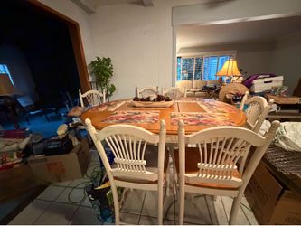 FREE- 8 chair & table Whitewater wood table top