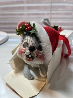 1992 Rare Vintage Annalee Christmas Mouse In A Box