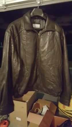 Black leather jacket