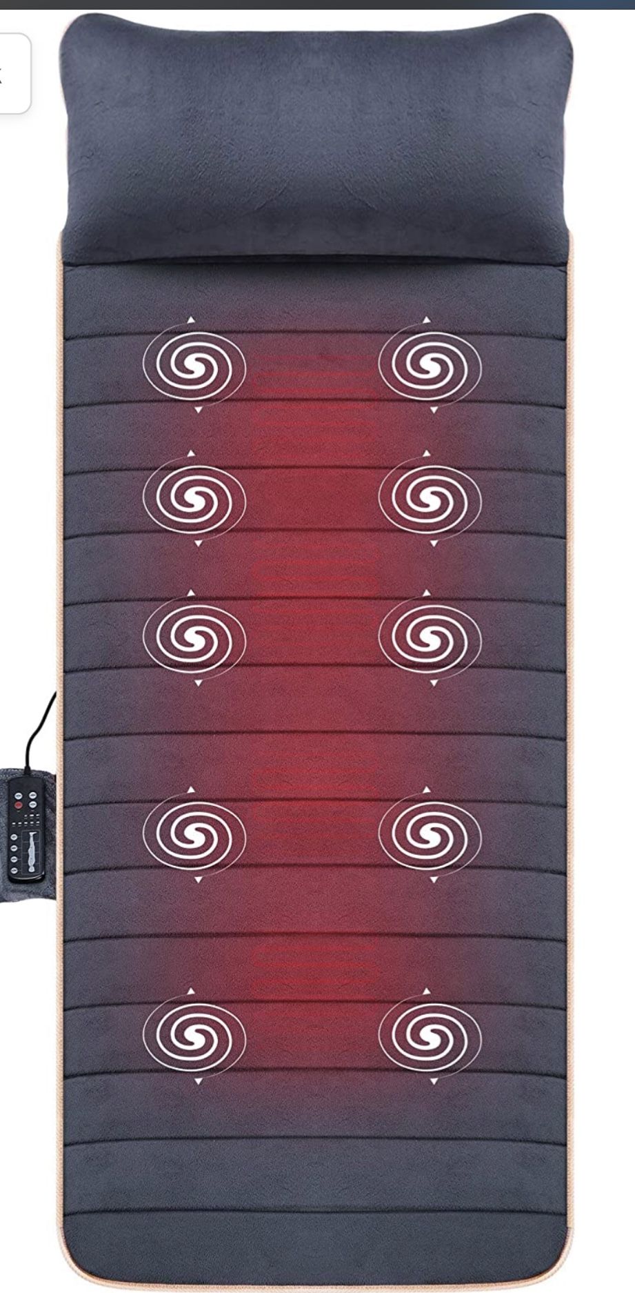Snailax Massage Mat with 10 Vibrating Motors and Therapy Heating
