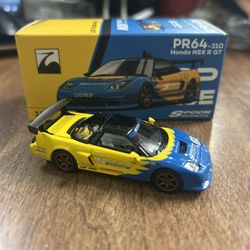 Pop Race 1/64 scale diecast model of the Spoon Sports Honda NSX-R GT