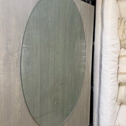 Oval Glass top.