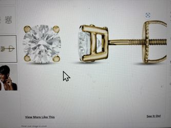 Diamond Solitaire Stud Earrings 1ct