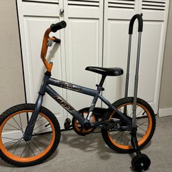 Kids Cycle Huffy Pro Thunder 16 In. And Bicycle Pump