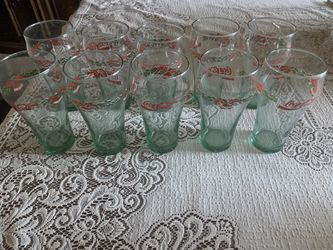 Coca Cola Christmas Glasses Set Of 10
