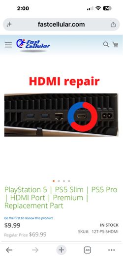 PS5 playstation 5 HDMI REPAlRS
