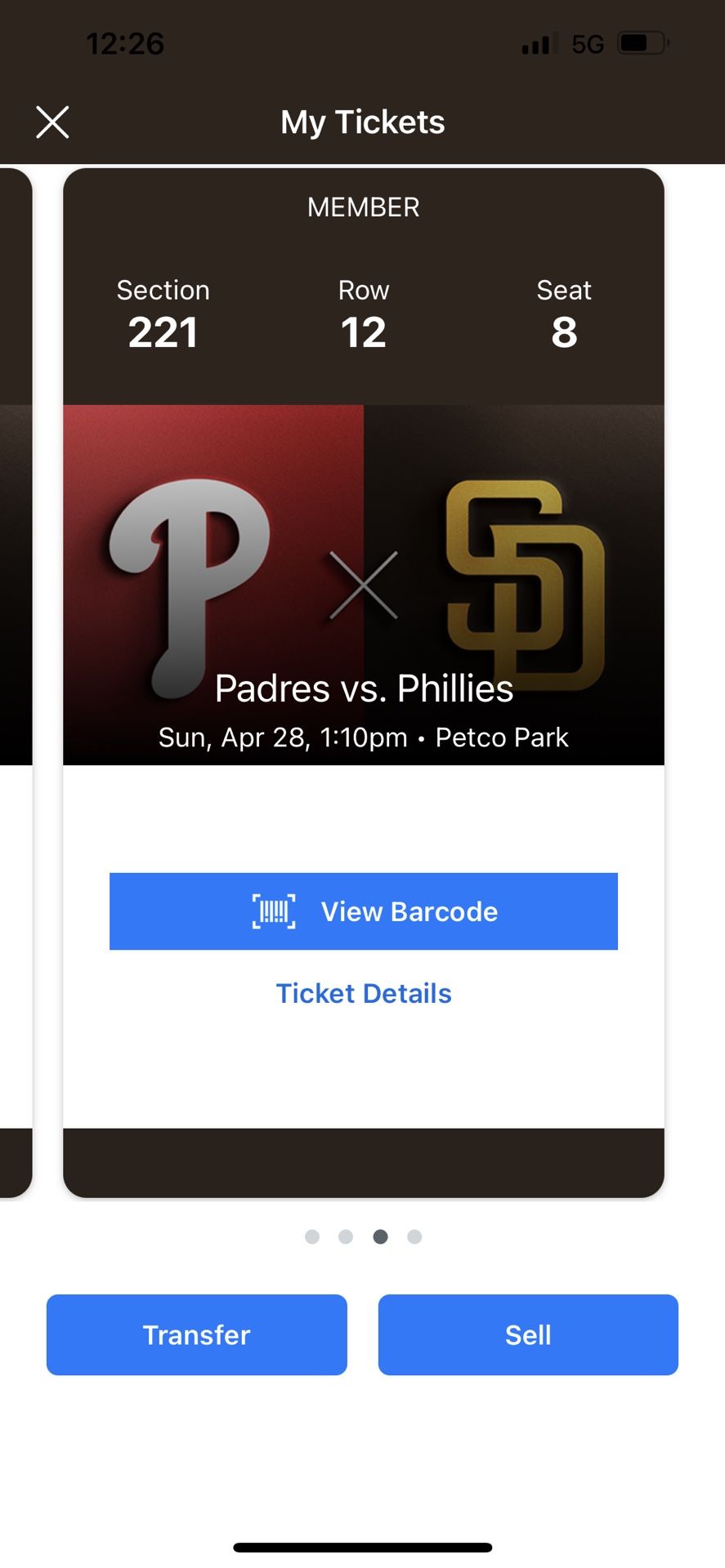 Padres Vs Phillies (Sunday Game)