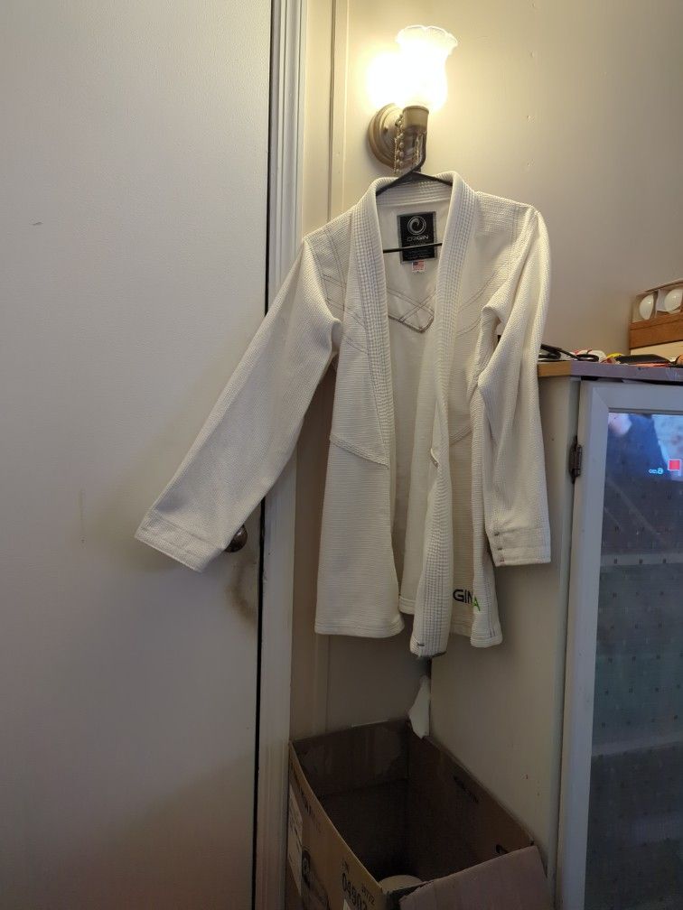 Origin USA Gi For Brazilian Jiu Jitsu With Pants & White Belt. Used Twice