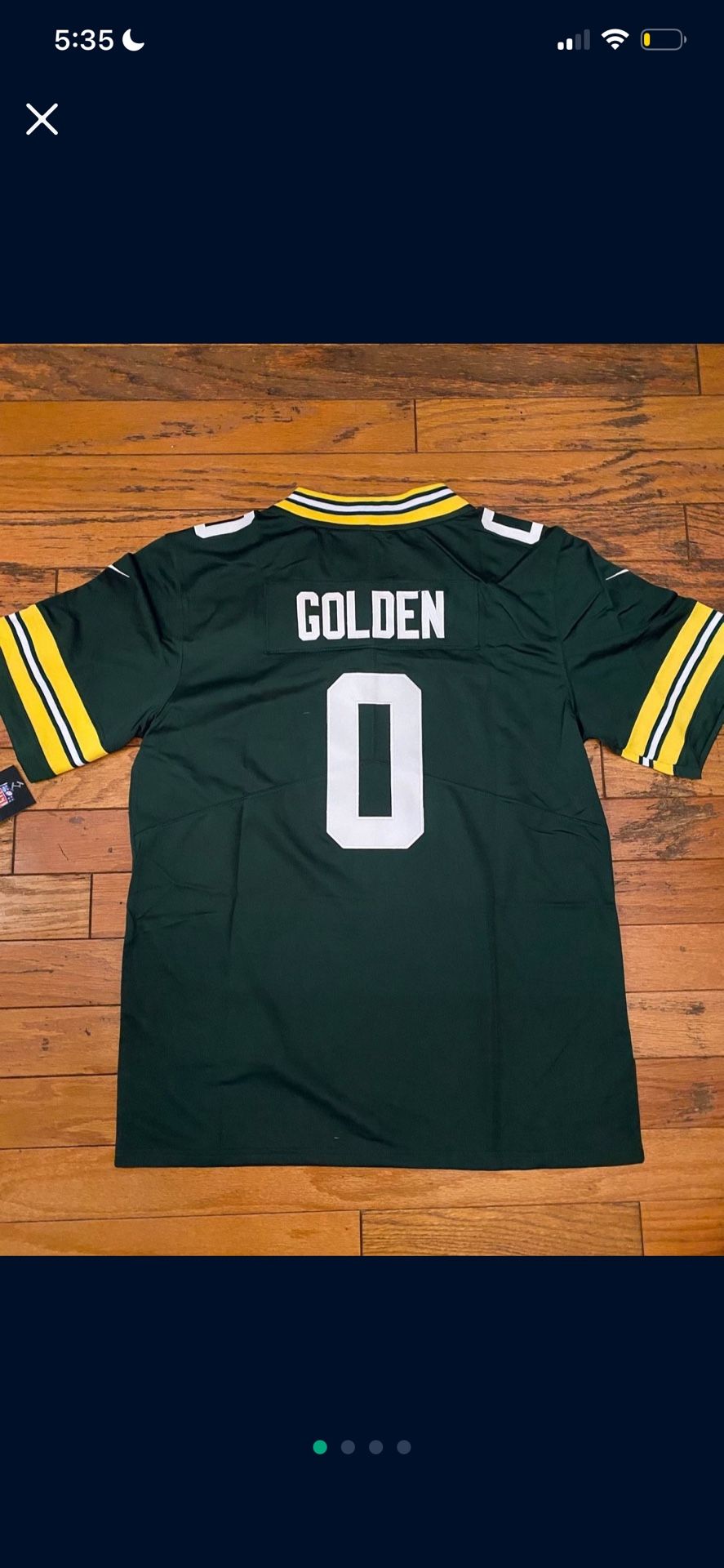 New Green white Mathew Golden Green Bay Packers Jersey #0