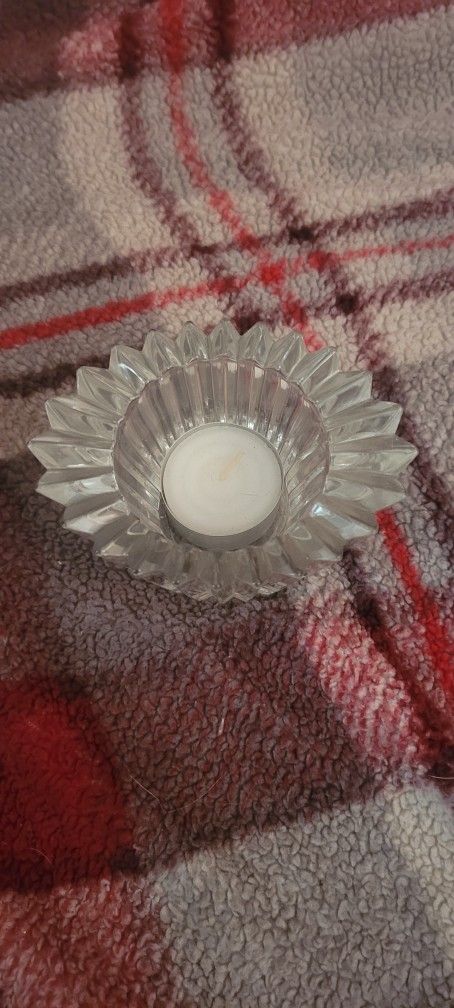 1 New Crystal Votive Candle Holder Only $10