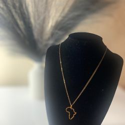 18k Gold Plated Africa Necklace