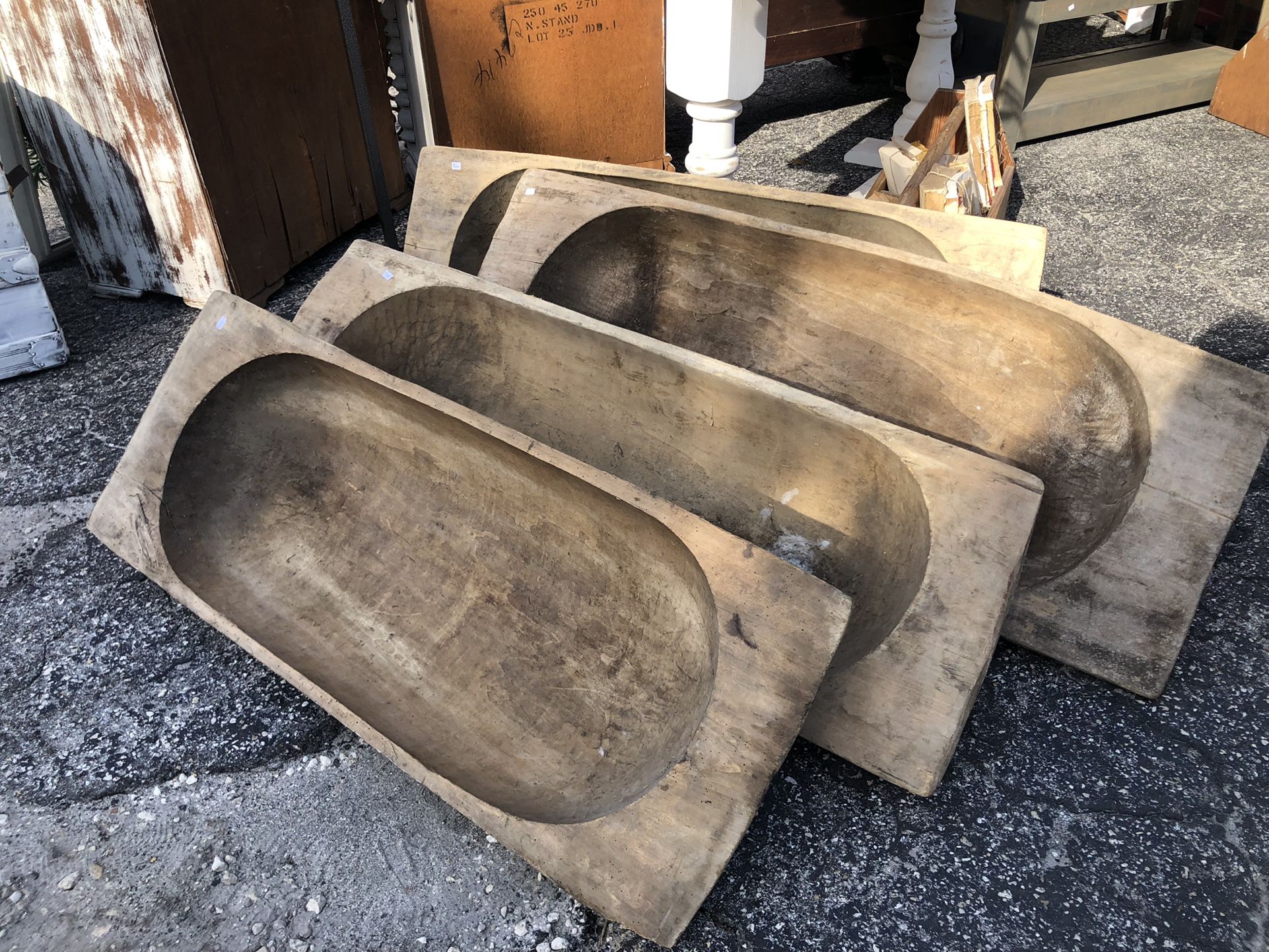 Vintage Dough Bowls  Beautiful Patina 195 Ea