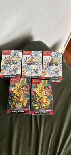 Pokémon TCG Prismatic Evolutions and Ascended Heroes Booster Bundles