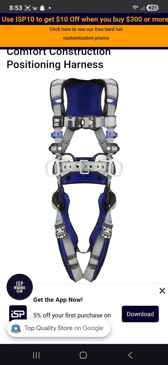 3M DBI-SALA ExoFit X200 Harnesses Size Med