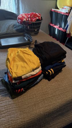 Random stack of shorts and sweats