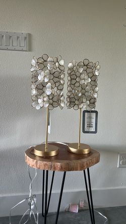 Capiz Shell Table Lamps Set of 2