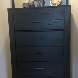 Dark Brown Tall Dresser 
