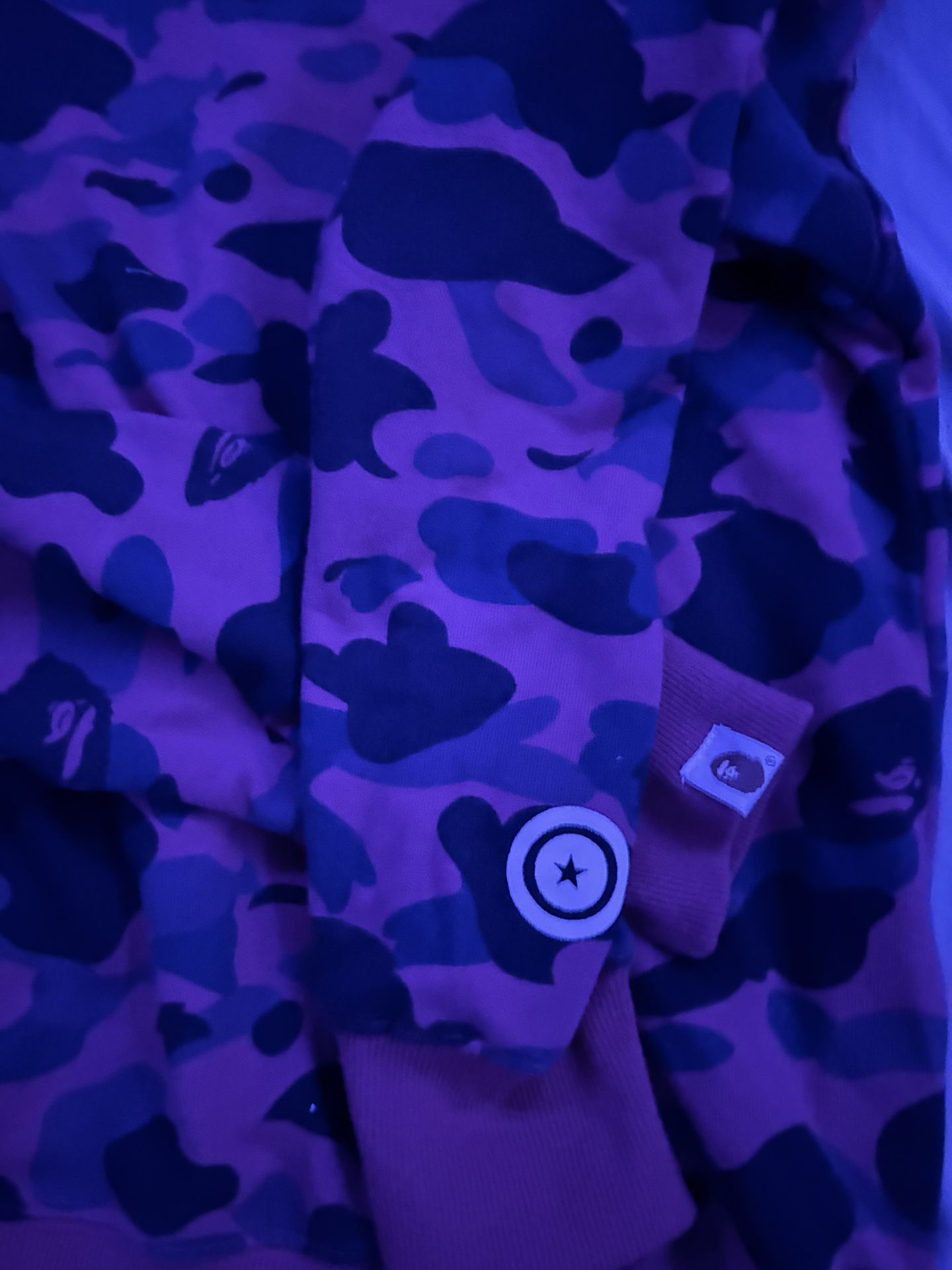 purple bape hoodie