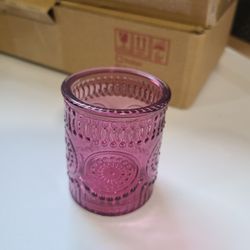 36 Purple Glass Candle Votives