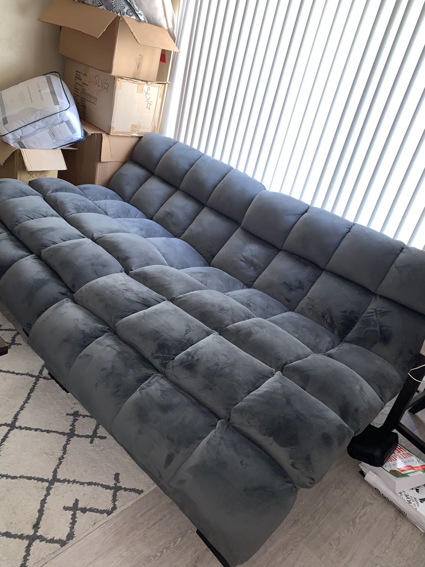 2 suede couch chairs