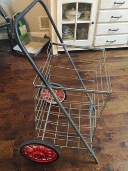 Folding rolling cart groceries items carrier shopping steel