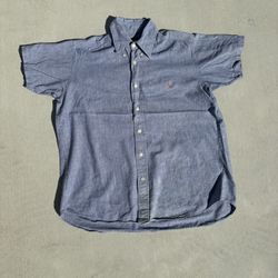 Polo button up blue size small 