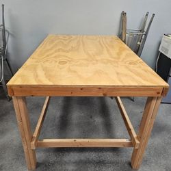 Work Table And Bar Stools